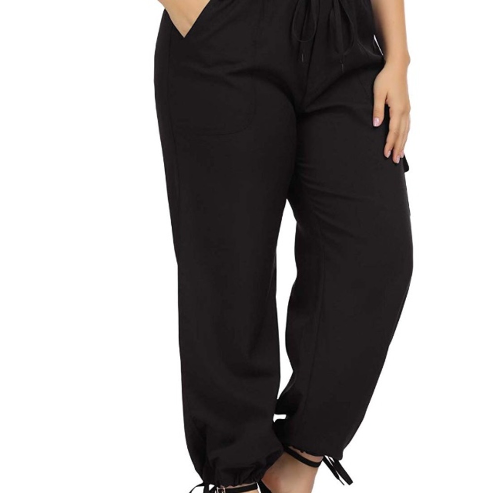Black Cargo Pants with Pockets